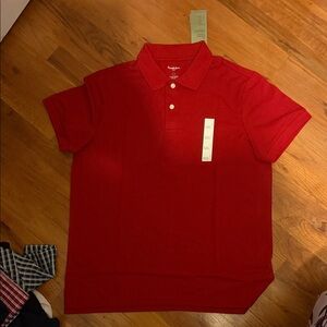 Goodfellow & Co Red Short-Sleeve Polo